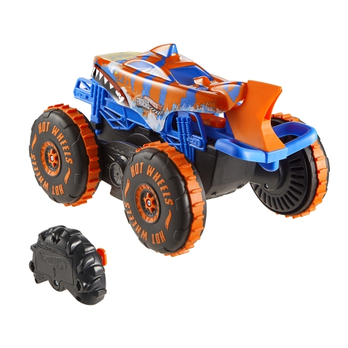 HOT WHEELS® Monster Truck 1:15 Scale Radio Controlled Off-Road Vehicle TIGER SHARK CLIMBER, Mattel (JFR39) / Toy Transport № 6