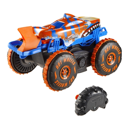 HOT WHEELS® Monster Truck 1:15 Scale Radio Controlled Off-Road Vehicle TIGER SHARK CLIMBER, Mattel (JFR39) / Toy Transport № 7