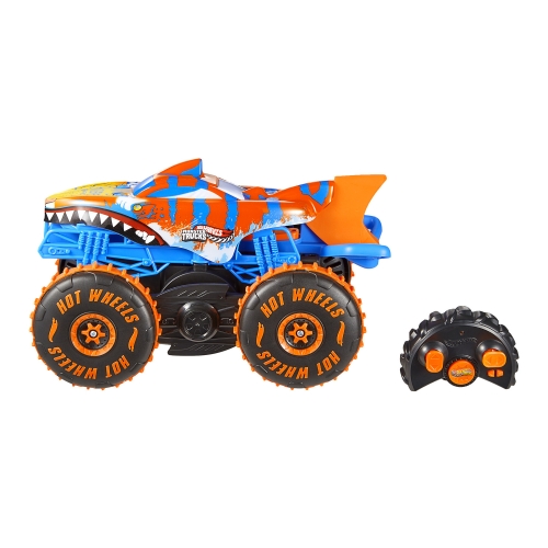 HOT WHEELS® Monster Truck 1:15 Scale Radio Controlled Off-Road Vehicle TIGER SHARK CLIMBER, Mattel (JFR39) / Toy Transport № 8