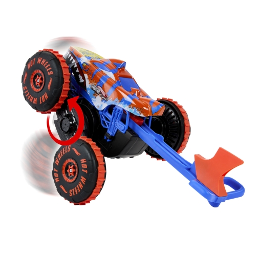 HOT WHEELS® Monster Truck 1:15 Scale Radio Controlled Off-Road Vehicle TIGER SHARK CLIMBER, Mattel (JFR39) / Toy Transport № 9