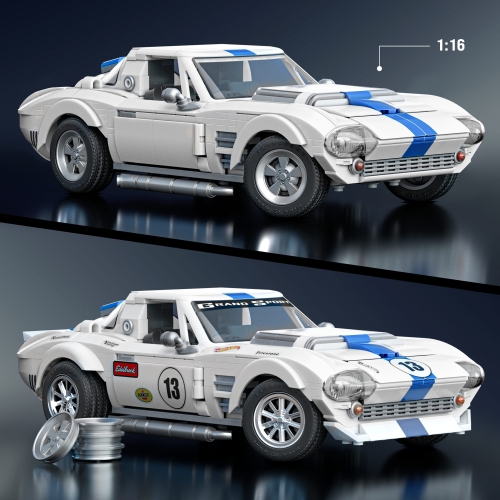 Collectible construction car Corvette Grand Sport from the Elite series Mattel Brick Shop, Mattel (20592) / Toy Transport № 2 Kids Republic Collectible construction car Corvette Grand Sport from the Elite series Mattel Brick Shop, Mattel (20592) / Toy Transport № 2