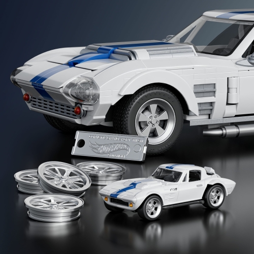 Collectible construction car Corvette Grand Sport from the Elite series Mattel Brick Shop, Mattel (20592) / Toy Transport № 4 Kids Republic Collectible construction car Corvette Grand Sport from the Elite series Mattel Brick Shop, Mattel (20592) / Toy Transport № 4