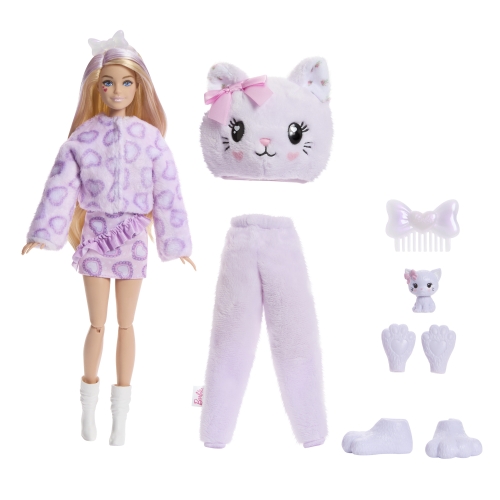 Кукла Barbie Cutie Reveal серии Милые бантики – котенок, Mattel (40422) / Куклы № 3 Kids Republic Кукла Barbie Cutie Reveal серии Милые бантики – котенок, Mattel (40422) / Куклы № 3