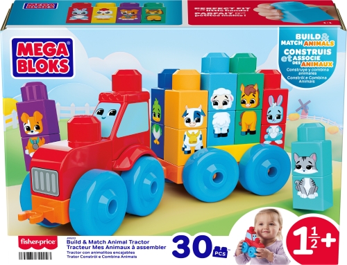 Конструктор Трактор з тваринками Mega Bloks, Mattel (49043) / Іграшковий транспорт № 3 Kids Republic Конструктор Трактор з тваринками Mega Bloks, Mattel (49043) / Іграшковий транспорт № 3