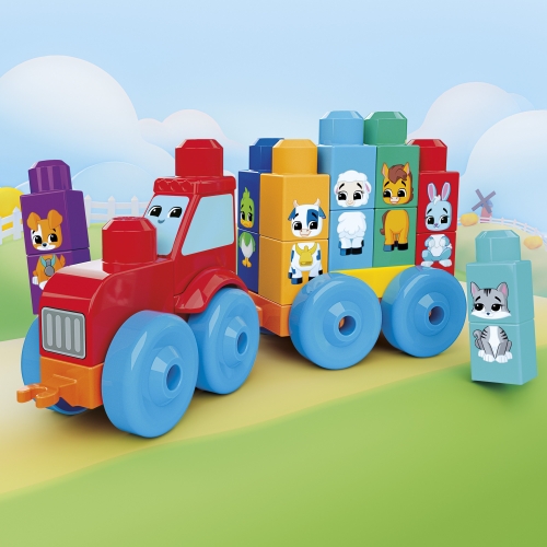 Конструктор Трактор з тваринками Mega Bloks, Mattel (49043) / Іграшковий транспорт № 6 Kids Republic Конструктор Трактор з тваринками Mega Bloks, Mattel (49043) / Іграшковий транспорт № 6