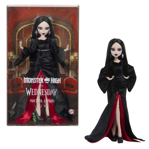 Колекційна лялька Мортиція Аддамс, Monster High X Wednesday, Mattel (JLK99) / Ляльки № 8