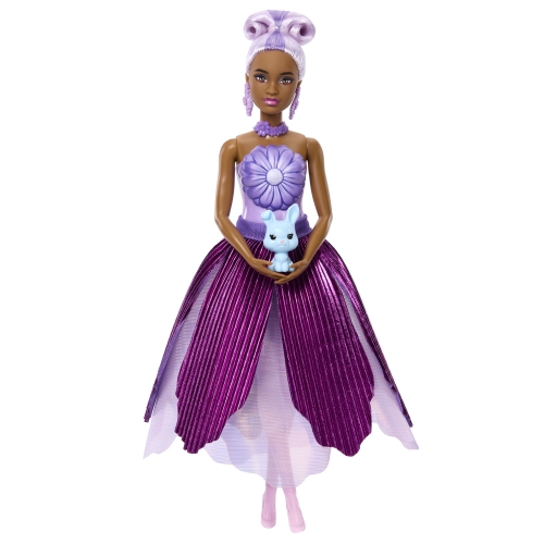 Surprise set with Barbie Petal Pop doll Purple Daisy, Mattel (75721) / Dolls