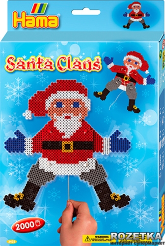 Термомозаика Hama Дед Мороз (3422), Hama (34221) / Игрушки № 2 Kids Republic Термомозаика Hama Дед Мороз (3422), Hama (34221) / Игрушки № 2