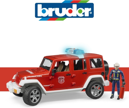Набір іграшковий. Пожежне авто JEEP Wrangler Unlimited Rubicon та фігурка пожежного, Bruder (25281) / Іграшки № 5 Kids Republic Набір іграшковий. Пожежне авто JEEP Wrangler Unlimited Rubicon та фігурка пожежного, Bruder (25281) / Іграшки № 5