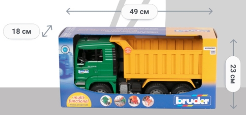 Машинка іграшкова. Самоскид MAN TGA, Bruder (27650) / Іграшки № 2