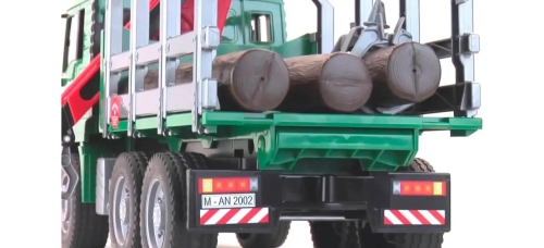 Машинка игрушечная. Лесовоз MAN TGA с краном-манипулятором и бревнами, Bruder (27698) / Игрушки № 2