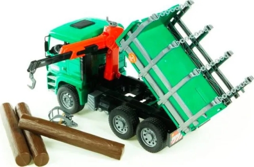 Машинка игрушечная. Лесовоз MAN TGA с краном-манипулятором и бревнами, Bruder (27698) / Игрушки № 4
