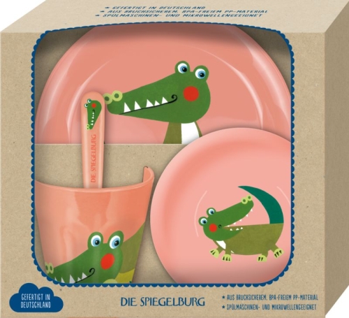 Crocodile tableware gift set, Spiegelburg (24811) / Tableware № 2 Kids Republic Crocodile tableware gift set, Spiegelburg (24811) / Tableware № 2