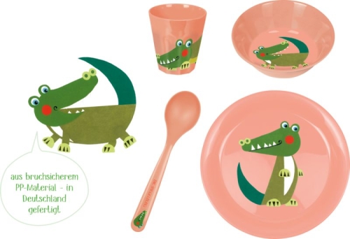 Crocodile tableware gift set, Spiegelburg (24811) / Tableware Kids Republic Crocodile tableware gift set, Spiegelburg (24811) / Tableware