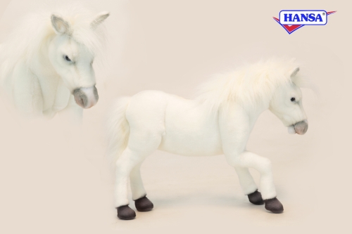 Мягкая игрушка Лоша паломино белый, длина 47см, Hansa (57646) / Мягкие игрушки № 2