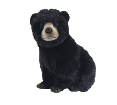 Plush toy Black bear, height 24cm, Hansa (70409) / Plush Toys Kids Republic Plush toy Black bear, height 24cm, Hansa (70409) / Plush Toys