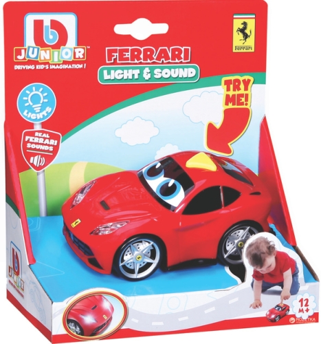 Машинка игрушечная Ferrari 488 GTB (свет и звук), бат. 2хААА в компл., Bb Junior (10029) / Игрушки № 2 Kids Republic Машинка игрушечная Ferrari 488 GTB (свет и звук), бат. 2хААА в компл., Bb Junior (10029) / Игрушки № 2