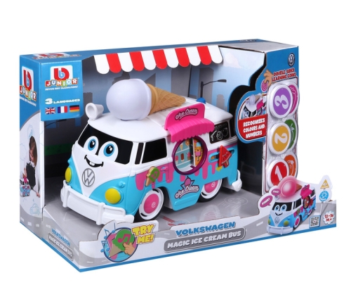 Toy car model Magic Ice Cream Bus VW Samba Bus, Bb Junior (86109) / Toys № 3 Kids Republic Toy car model Magic Ice Cream Bus VW Samba Bus, Bb Junior (86109) / Toys № 3