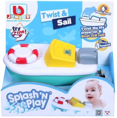 Игрушка для воды Splash N Play - лодка Twist & Sail, Bb Junior (90021) / Уход № 4 Kids Republic Игрушка для воды Splash N Play - лодка Twist & Sail, Bb Junior (90021) / Уход № 4