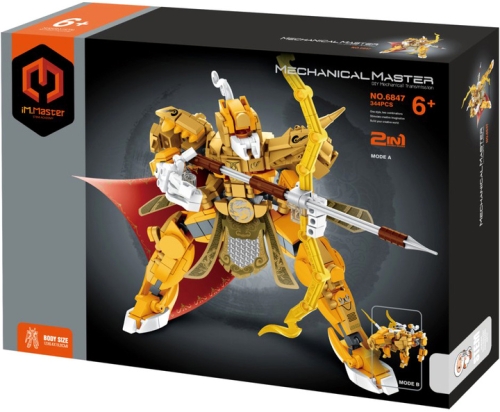 Конструктор робот Тигр 2в1 желтый 344 элемента, iMMaster (43821) / Конструкторы № 3 Kids Republic Конструктор робот Тигр 2в1 желтый 344 элемента, iMMaster (43821) / Конструкторы № 3