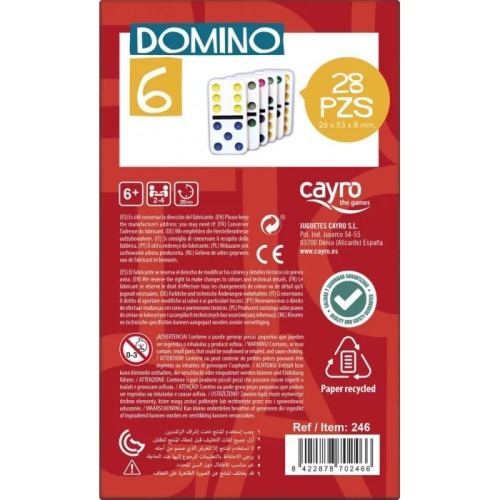 Гра Доміно, Cayro (02466) / Ігрові набори № 3 Kids Republic Гра Доміно, Cayro (02466) / Ігрові набори № 3