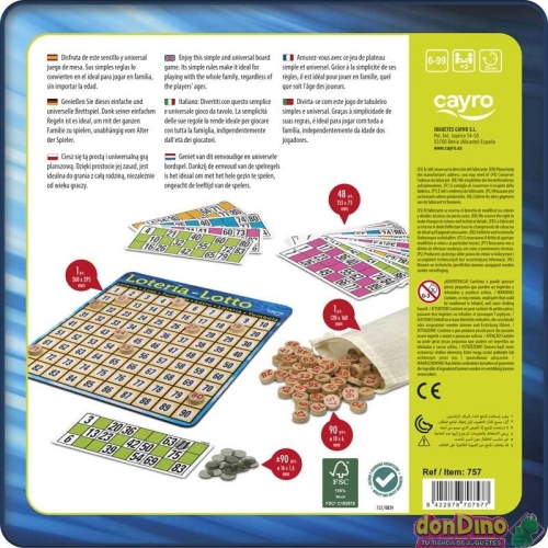 Гра Лотто, Cayro (07577) / Ігрові набори № 6 Kids Republic Гра Лотто, Cayro (07577) / Ігрові набори № 6