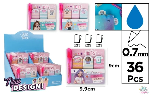 Стікери тематичні з міні-ручкою, Madrid Papel (33761) / Канцелярія