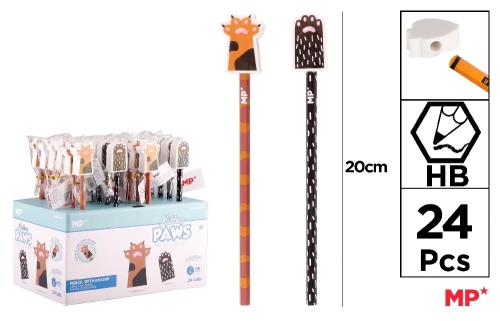 Олівець з гумкою в асортименті, Madrid Papel (15066) / Канцелярія Kids Republic Олівець з гумкою в асортименті, Madrid Papel (15066) / Канцелярія