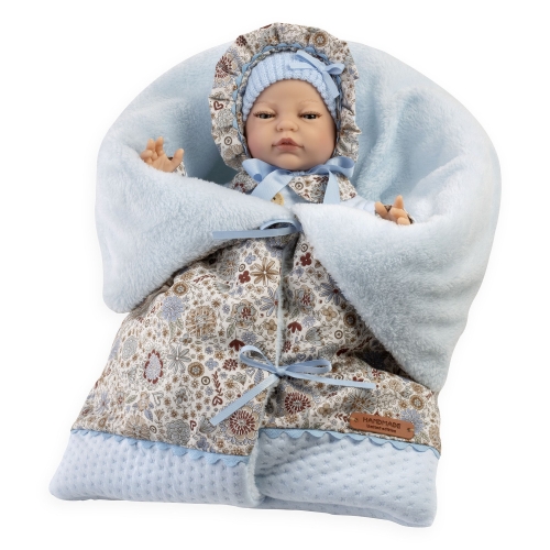 Кукла с одеялом, голубой 45см, Munecas De Cuna (43151) / Куклы № 2