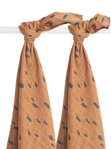 Набір муслінових пелюшок 115х115см Плямиста карамель (2од.) (100% бавовна, тканий), Jollein (57655) / Догляд № 2 Kids Republic Набір муслінових пелюшок 115х115см Плямиста карамель (2од.) (100% бавовна, тканий), Jollein (57655) / Догляд № 2