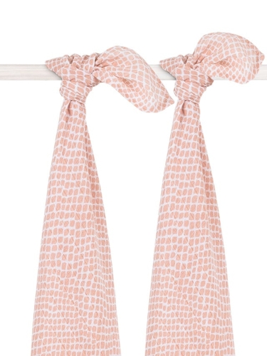 Набір муслінових пелюшок 115х115см Snake блідо-рожеві (2од.) (100% бавовна, тканий), Jollein (58690) / Догляд № 2 Kids Republic Набір муслінових пелюшок 115х115см Snake блідо-рожеві (2од.) (100% бавовна, тканий), Jollein (58690) / Догляд № 2