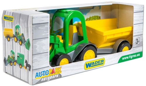 Tractor-buggy with bucket and trailer in a box, Tigres (93497) / Toys № 2