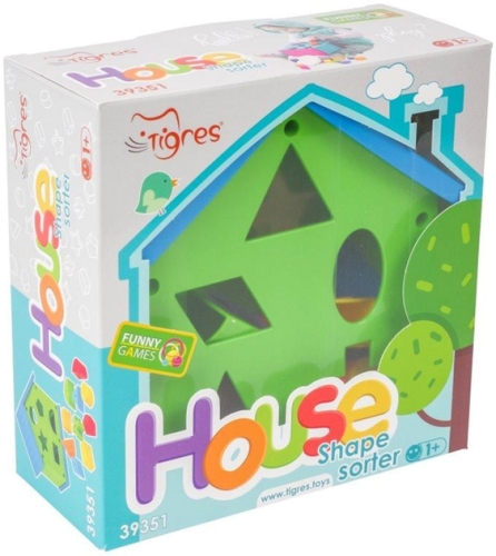 Игрушка-сортер Домик развивающий, Tigres (93510) / Игрушки № 2 Kids Republic Игрушка-сортер Домик развивающий, Tigres (93510) / Игрушки № 2