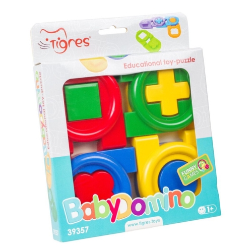 Игрушка-пазл Детское домино, Tigres (93572) / Игрушки № 2 Kids Republic Игрушка-пазл Детское домино, Tigres (93572) / Игрушки № 2