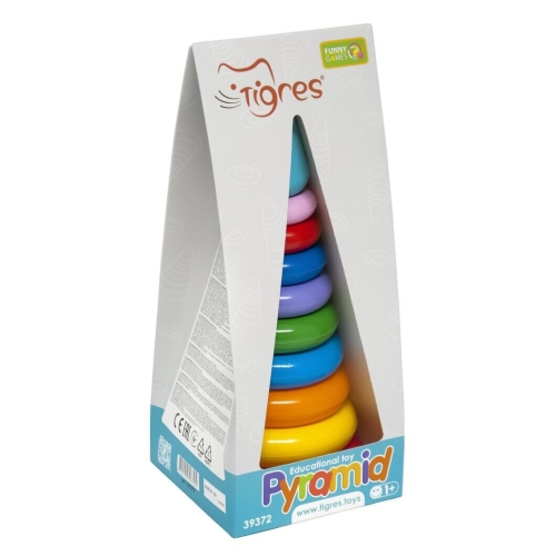 Іграшка розвиваюча Пірамідка ЛЮКС в коробці, Tigres (93725) / Іграшки № 2 Kids Republic Іграшка розвиваюча Пірамідка ЛЮКС в коробці, Tigres (93725) / Іграшки № 2