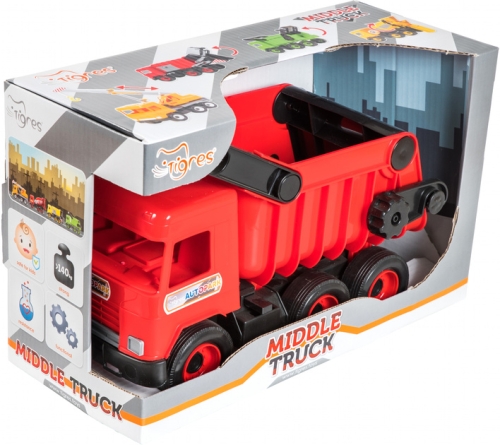 Автомобиль Middle truck самосвал (красный) в коробке, Tigres (94869) / Игрушки № 2 Kids Republic Автомобиль Middle truck самосвал (красный) в коробке, Tigres (94869) / Игрушки № 2