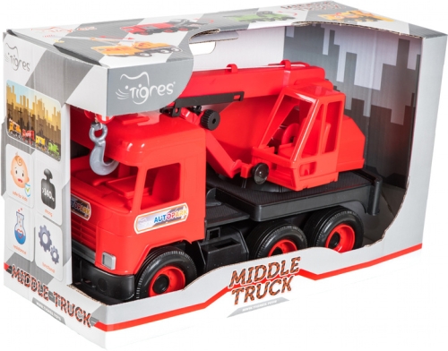 Авто Middle truck кран (червоний) в коробці, Tigres (94876) / Іграшки № 2 Kids Republic Авто Middle truck кран (червоний) в коробці, Tigres (94876) / Іграшки № 2