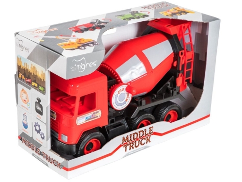 Авто Middle truck бетонозмішувач (червоний) в коробці, Tigres (94890) / Іграшки № 3 Kids Republic Авто Middle truck бетонозмішувач (червоний) в коробці, Tigres (94890) / Іграшки № 3
