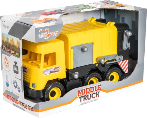 Авто Middle truck сміттєвоз (жовтий) в коробці, Tigres (94920) / Іграшки № 2