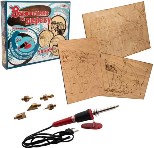 Набор для творчества Обжиг по дереву Strateg (846), Стратег (98584) / Сделай сам Kids Republic Набор для творчества Обжиг по дереву Strateg (846), Стратег (98584) / Сделай сам
