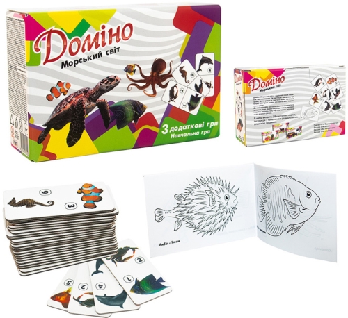 Домино 30767 (укр) Морской мир в кор-ке 17,5-11,8-5,6 см, Стратег (62050) / Игрушки Kids Republic Домино 30767 (укр) Морской мир в кор-ке 17,5-11,8-5,6 см, Стратег (62050) / Игрушки