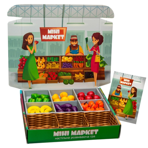 Board game 30915 (Ukrainian) Mini Market, in a cover 33.5-29-6 cm, Strategist (62838) / Toys № 2