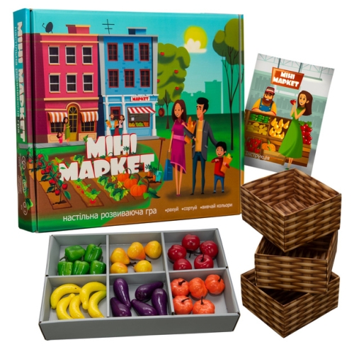 Board game 30915 (Ukrainian) Mini Market, in a cover 33.5-29-6 cm, Strategist (62838) / Toys