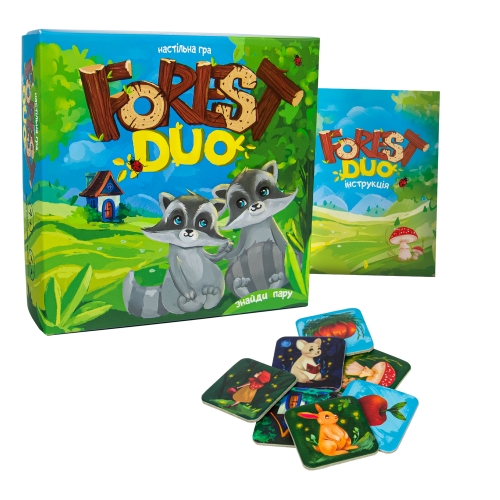 Board game 30867 (Ukrainian) Forest Duo, in a cover 19.5-19.5-6.5 cm, Strategist (01687) / Toys Kids Republic Board game 30867 (Ukrainian) Forest Duo, in a cover 19.5-19.5-6.5 cm, Strategist (01687) / Toys