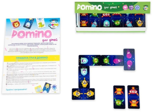 Настільна гра Strateg Domino Limited edition зелена української мовою (30736), Стратег (23658) / Іграшки Kids Republic Настільна гра Strateg Domino Limited edition зелена української мовою (30736), Стратег (23658) / Іграшки