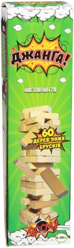 Развлекательная игра Джанга 60 брусков Strateg деревянный на украинском языке (30771), Стратег (38027) / Игрушки Kids Republic Развлекательная игра Джанга 60 брусков Strateg деревянный на украинском языке (30771), Стратег (38027) / Игрушки