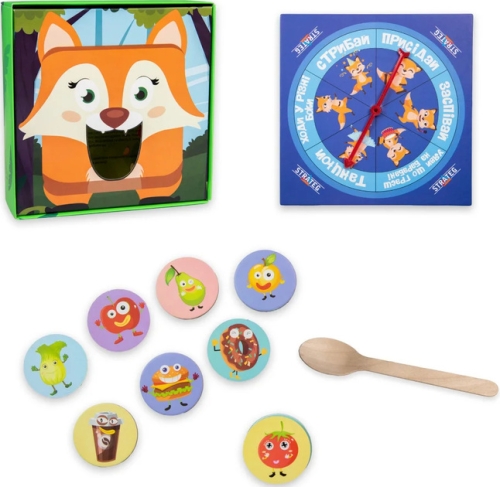 Настільна гра Strateg Погодуй мене - лисичка розвиваюча українською мовою (30347), Стратег (38041) / Іграшки Kids Republic Настільна гра Strateg Погодуй мене - лисичка розвиваюча українською мовою (30347), Стратег (38041) / Іграшки