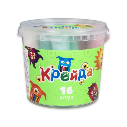 Крейда Велика кругла - 16 штук Strateg різнокольорова (50103), Стратег (39345) / Школа № 2