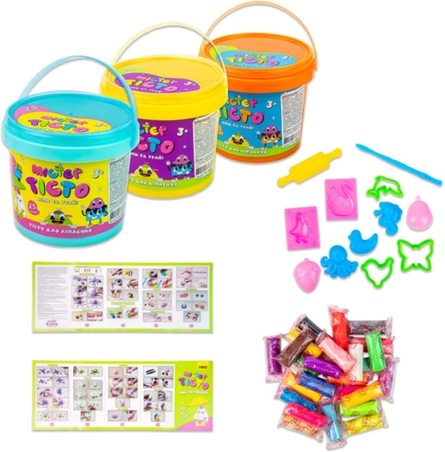 Creative kit Mr. dough 25 pieces in a bucket Strateg in Ukrainian (41004), Strateg (61643) / Do It Yourself Kids Republic Creative kit Mr. dough 25 pieces in a bucket Strateg in Ukrainian (41004), Strateg (61643) / Do It Yourself