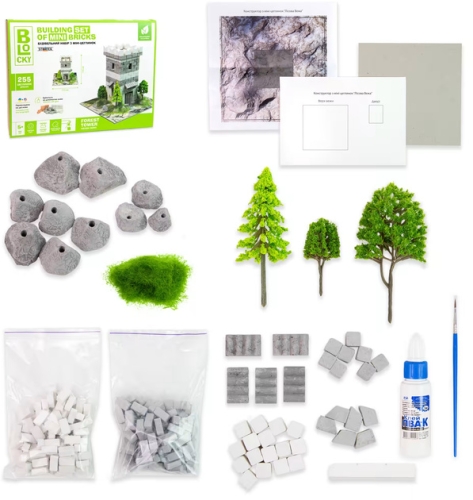 Будівельний набір для творчості з міні-цеглинок BLOCKY Лісова Вежа Strateg (31019), Стратег (64446) / Зроби сам Kids Republic Будівельний набір для творчості з міні-цеглинок BLOCKY Лісова Вежа Strateg (31019), Стратег (64446) / Зроби сам